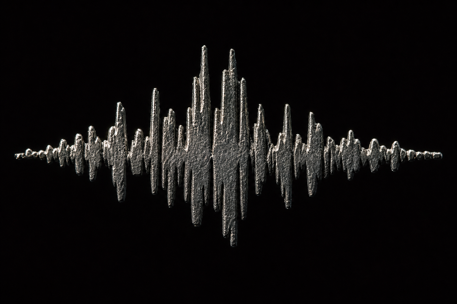 Onda sonora esculpida en tela junto a frames de película, metáfora del audio nativo en vídeo IA
