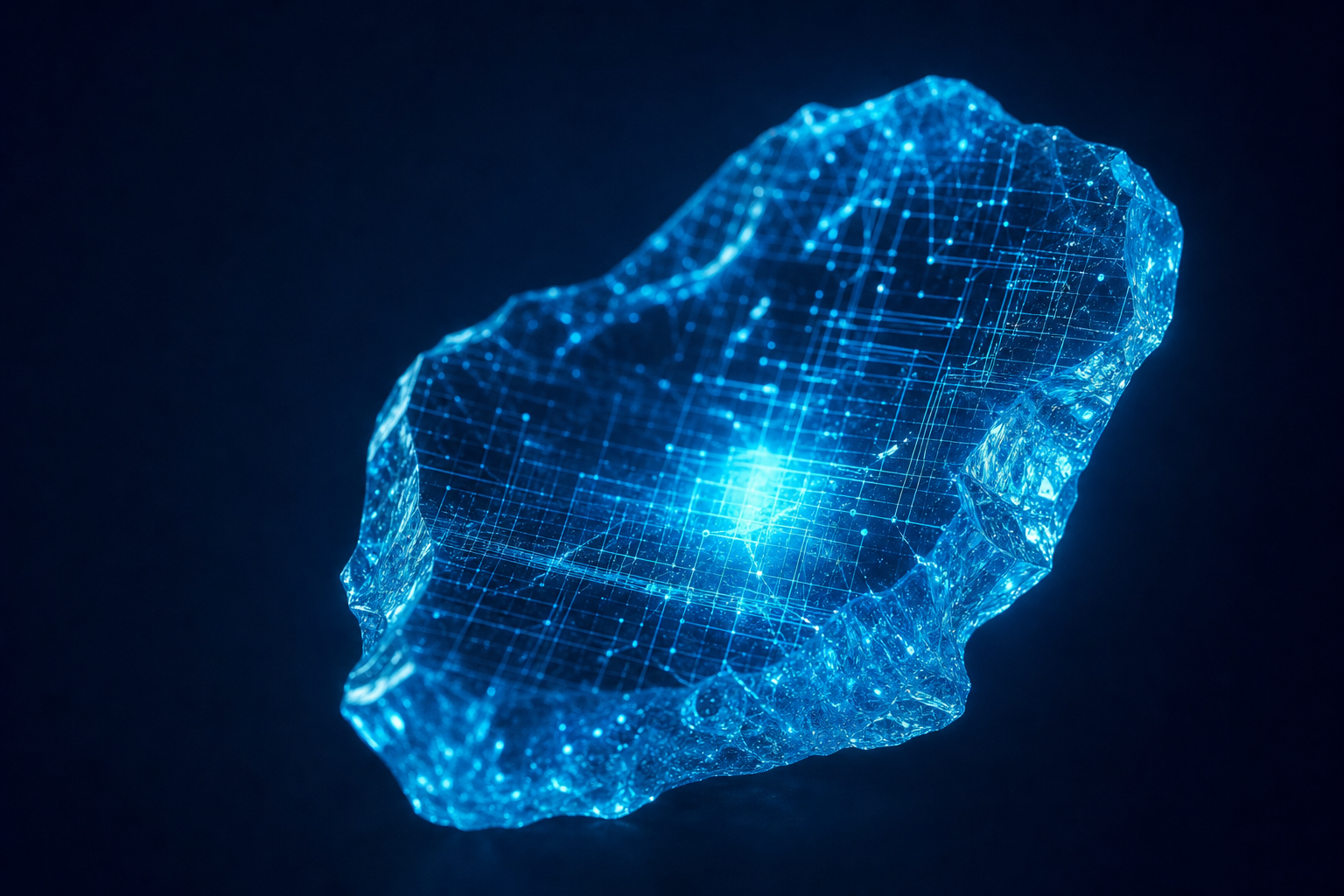 Convergencia de estructuras translúcidas representando múltiples plataformas tecnológicas unificándose en un proceso empresarial