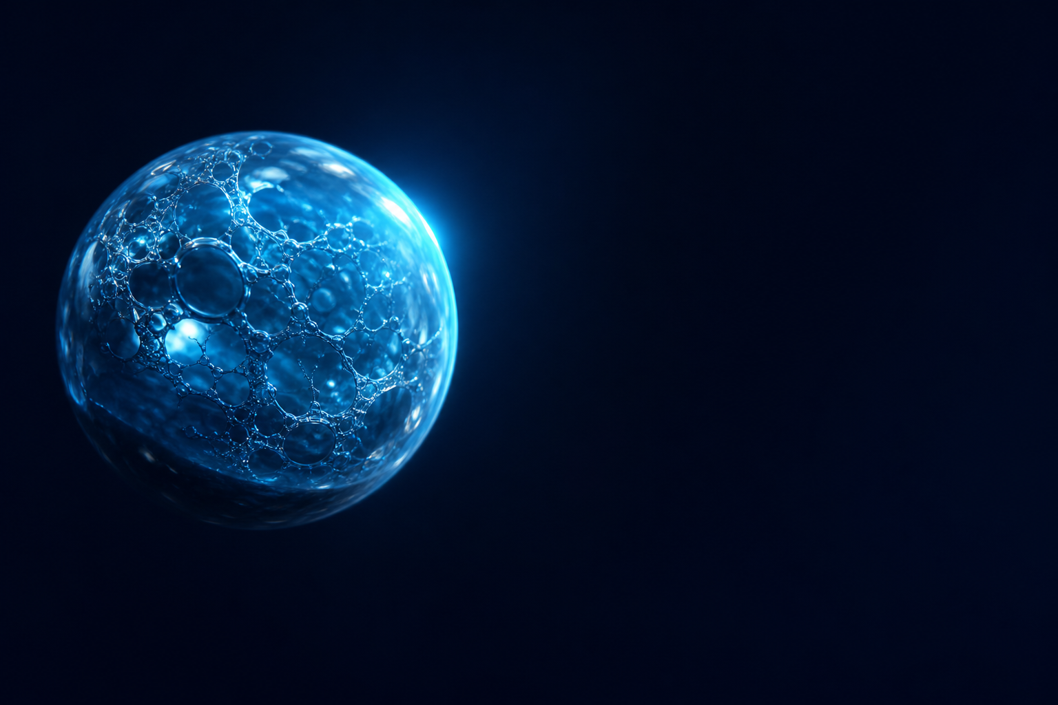 Esfera luminosa de aerogel translúcido representando código asíncrono con Codex Remote en fondo void