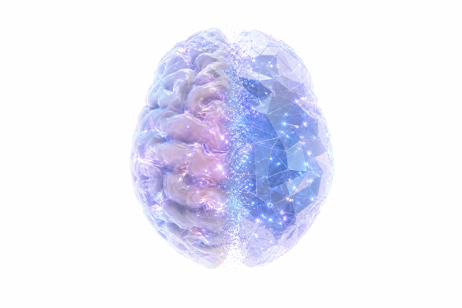 Cerebro sintético mitad digital representando el vínculo entre gasto en IA por empleado y contratación